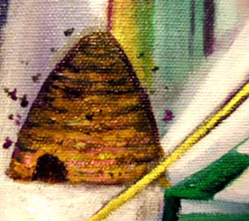 MASONIC APRON Roussimoff Oil Painting SURREAL MYSTICAL  